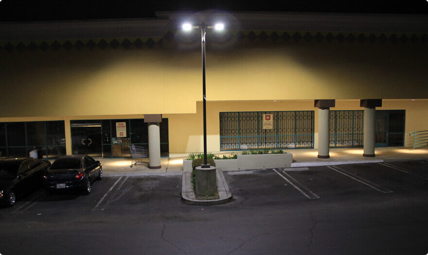 BBE LSA series is lighting for a parking lot in US