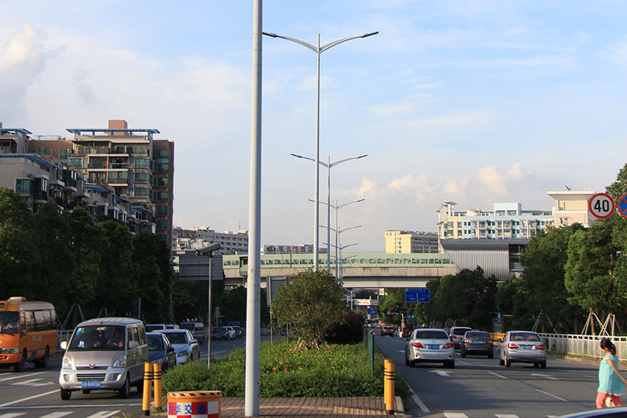BBE LED Street Light LS series around Shenzhen North Railway Station, China