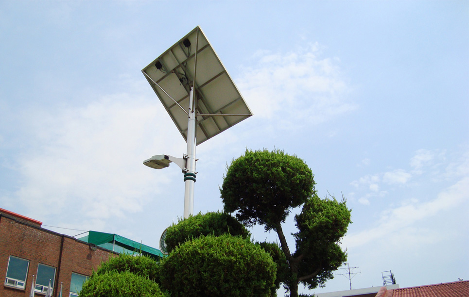 Solar Wind Turbine LED Street Light in Korea