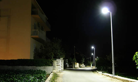 BBE Powered Street Light, LU2 in Tkon City, Croatia